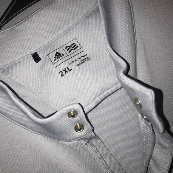 Men’s 2x Gray Adidas Jacket Soft & Thin Light Weight Red Logo - XXL - Picture 3 of 3